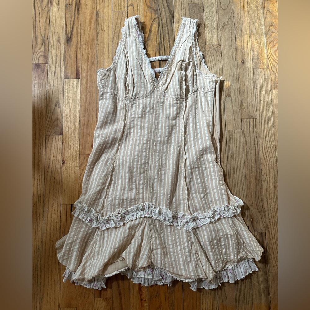 Anthropologie Pilcro V-Neck Ruffle Mini Dress - Picture 5 of 8